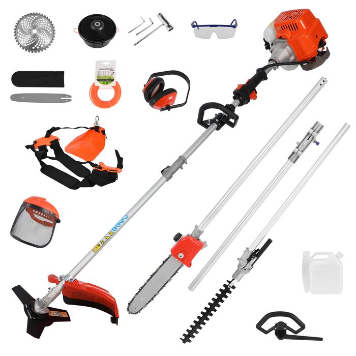 5 in 1 Thermobürstenschneider - 2 Hub - 52 ccm - Doppelgriff Lenker - Mit Riemen - 2025 Neues Modell