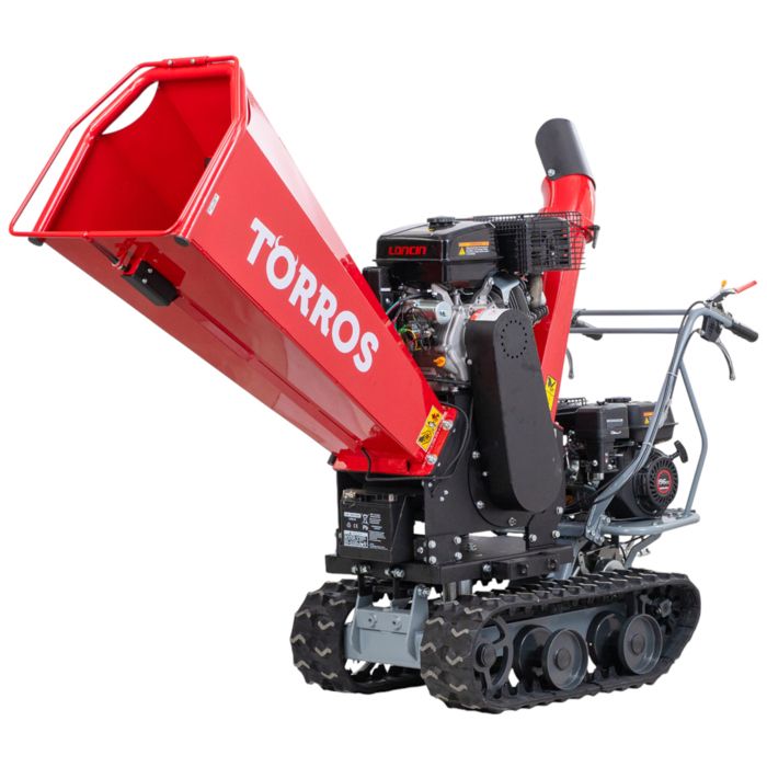 Ketten-Astzerkleinerer ø120mm 15CH 420cc Benzin Elektrostart + Schubkarre mit Kettenmotorablage 300kg 6,5CH
