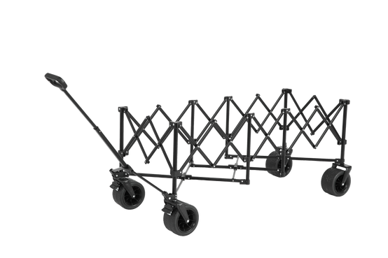 Faltbarer Gartenwagen aus Stahl mit großer Kapazität, 300 l, All-Terrain-Räder, Blau – ComfortXL Outdoor Living – Image 2