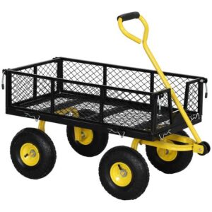 Gartenwagen aus Stahl, Geländetransportwanne, Tragkraft 200 kg, 104 x 54 x 51 cm – ComfortXL Outdoor Living