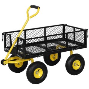 Gartenwagen aus Stahl, Geländetransportwanne, Tragkraft 200 kg, 104 x 54 x 51 cm – ComfortXL Outdoor Living