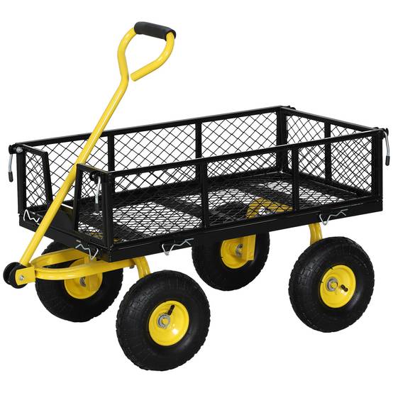 Gartenwagen aus Stahl, Geländetransportwanne, Tragkraft 200 kg, 104 x 54 x 51 cm – ComfortXL Outdoor Living – Image 2