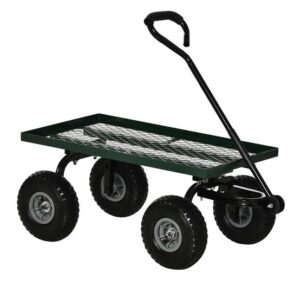 Robuster Stahltransportwagen für Gartenlast im Freien 150 kg 94×48 cm grün – ComfortXL Outdoor Living