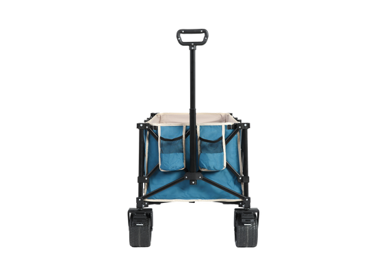 Faltbarer Gartenwagen aus Stahl mit großer Kapazität, 300 l, All-Terrain-Räder, Blau – ComfortXL Outdoor Living – Image 5