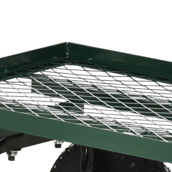 Robuster Stahltransportwagen für Gartenlast im Freien 150 kg 94x48 cm grün - ComfortXL Outdoor Living – Image 9