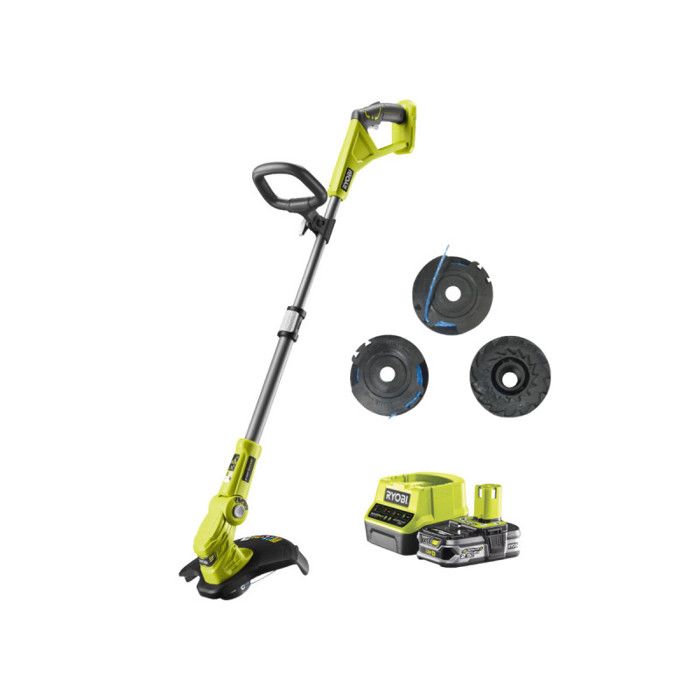 Kantenschneider – 18 V One+ RYOBI-Kantenschneider – RLT183225FPK3 – 2,5 Ah Akku – 2 Ah Ladegerät – 3 Einzeldrahtspulen