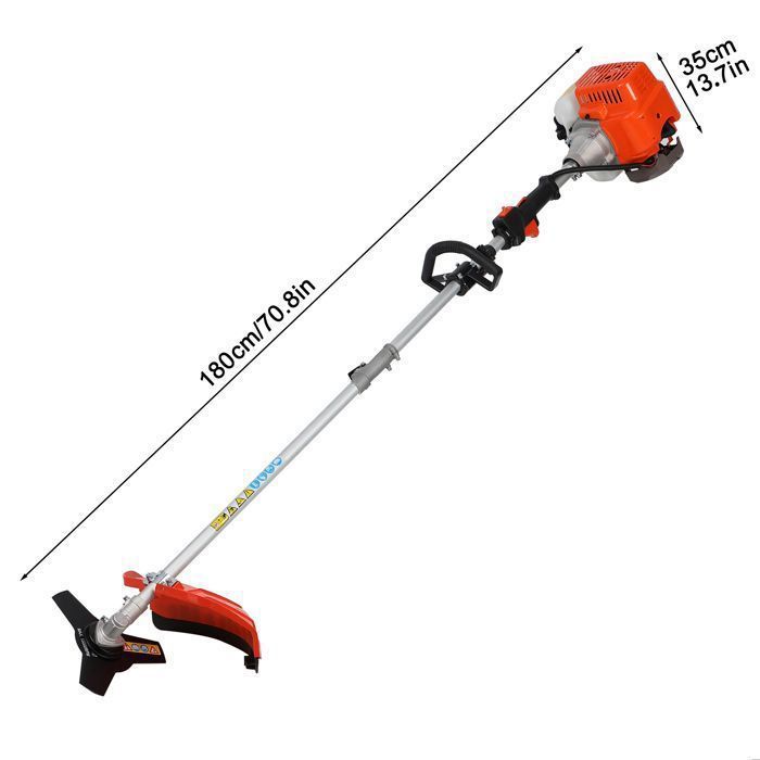 2-Takt-Benzin-Bürstenschneider mit 52 ccm, 5-in-1-Thermobürstenschneider (Bürstenschneider, Gartenschere, Heckenschere, Trimmer) – Image 6