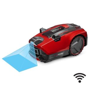 Einhell FREELEXO CAM PLUS 550 PXC Rasenmäherroboter (18 V, max. Oberfläche 550 m², Wi‑Fi) Lieferung mit 3,0 Ah Akku und Zubehör