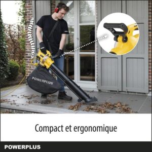 Powerplus Elektrischer Laubbläser POWXG4038 – Elektrisch 3300 W, 300 km/h, Gartengeräte