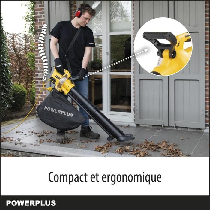 Powerplus Elektrischer Laubbläser POWXG4038 - Elektrisch 3300 W, 300 km/h, Gartengeräte – Image 2