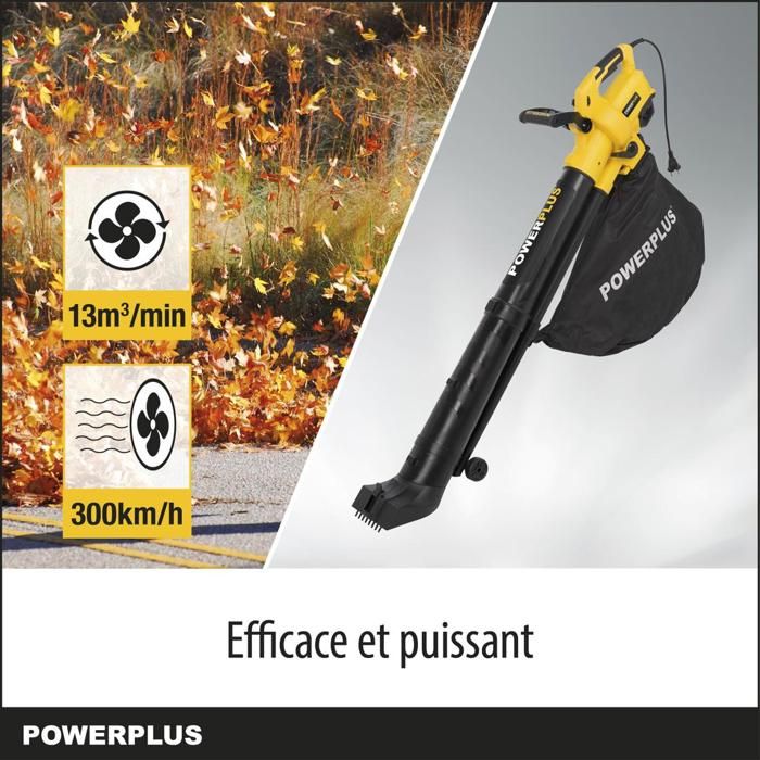 Powerplus Elektrischer Laubbläser POWXG4038 - Elektrisch 3300 W, 300 km/h, Gartengeräte – Image 4
