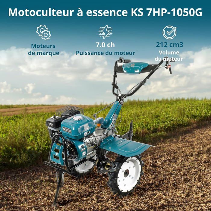 Motoculteur - Könner & Söhnen - KS 7HP-1050G - 7 CV-108 cm - EURO V – Image 3