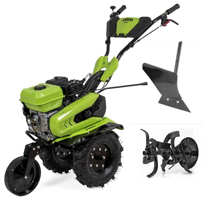 Benzin-Grubber 4-Takt-Motor 212 Cm3 7CV 5200W + Satz CUTTERS + Ideal VITO Garden & Market Gardening Hiller