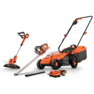 BÜRSTENLOSES 20 V 33 cm Trimmerpaket + Trimmer + Heckenschere – DUAL POWER – POWDPGBOX25 – 1 20 V 3 Ah Akku + Ladegerät