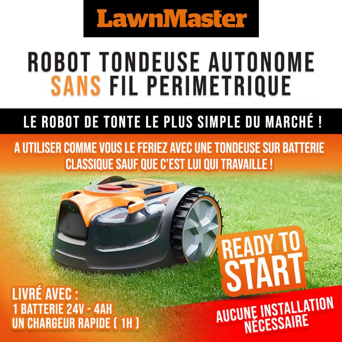 Autonomer Rasenmäherroboter - LAWNMASTER - VRM16 - 24 V - 16 cm - Perimeter kabellos – Image 3