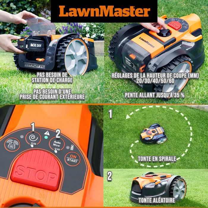 Autonomer Rasenmäherroboter - LAWNMASTER - VRM16 - 24 V - 16 cm - Perimeter kabellos – Image 5
