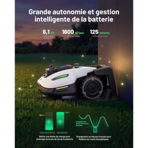 MAMMOTION YUKA mini 2 1000 Akku-Rasenmäher mit Umfang, mit Waschunterstützung für den Mäher und Mni Garage für den Mäher