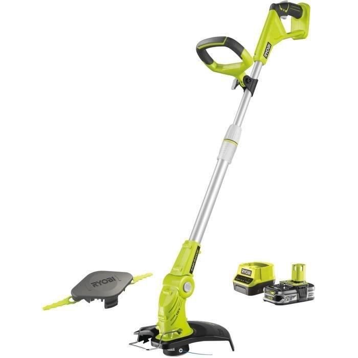 RYOBI – 18 V ONE+ HYBRID-Trimmer – Ø Schnitt 25–30 cm – Ø Kabel 1 x 1,6 mm + 2,5 Ah Akku und Ladegerät + RAC155 – RLT1831H25FPK