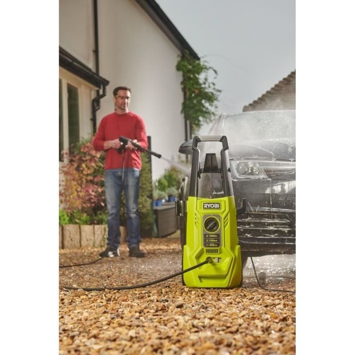 RYOBI - Hochdruckreiniger 1600 W 130 bar - 420 l - 5 m Schlauch, 0,9 l Tank + Vario- und Turbolanzen und Bürste - RY130PWA – Image 2