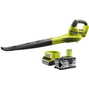 RYOBI – 18 V ONE+ Gebläse – Höchstgeschwindigkeit. Gebläse 245 km/h – 2,6 m³/min – 1 18 V 4,0 Ah Akku und 1 Ladegerät – RBL1820S40F