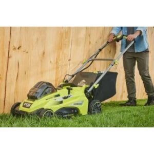 RYOBI – MAXPOWER Power Assist™ 36-V-Mäher – 40 cm Schnitt – Auffangen und Mulchen + 5,0 Ah Akku und Ladegerät – RLM36X41H50PG