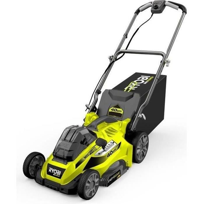 RYOBI – MAXPOWER Power Assist™ 36-V-Mäher – 40 cm Schnitt – Auffangen und Mulchen + 5,0 Ah Akku und Ladegerät – RLM36X41H50PG