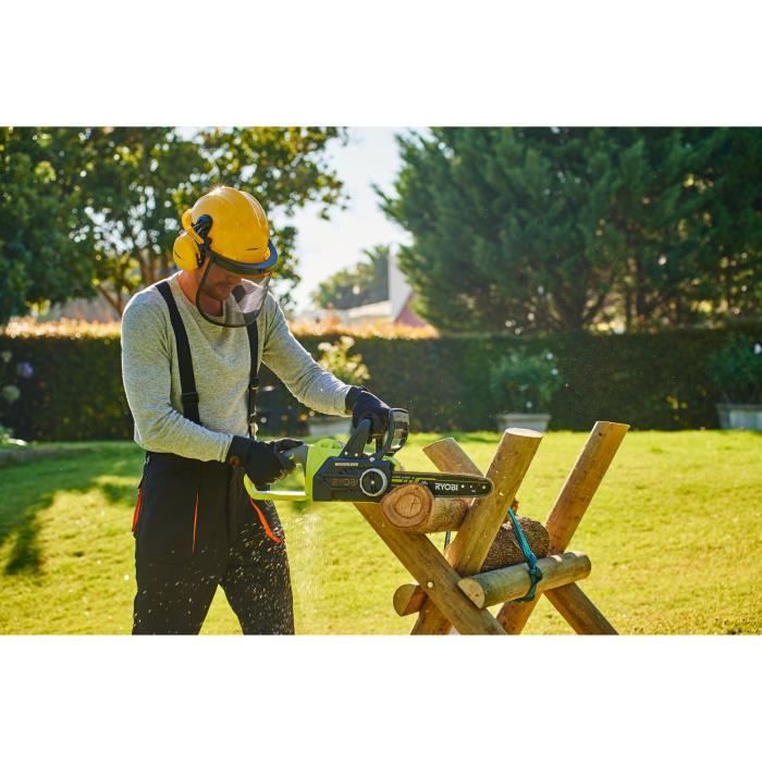 RYOBI - Tronçonneuse 18V ONE+ - Brushless - guide 30cm - 10 m/s - tendeur sans outil + batterie 5,0 Ah & chargeur 2,0A - RCS18X3050F – Image 6