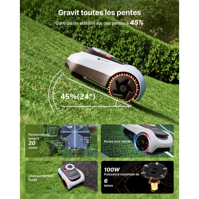 Segway Navimow i215 LiDAR Roboter-Rasenmäher 1500 m², All-Terrain-Räder, LiDAR+Vision, automatische Kartierung, drahtlos, ohne Antenne – Image 2