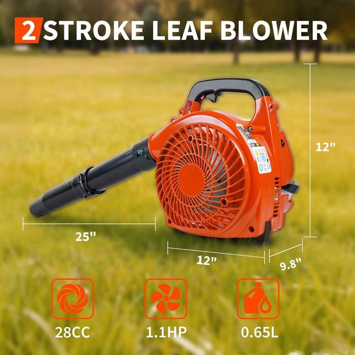 Laubbläser, thermischer Laubstaubsauger mit Benzinmotor, 28 cm3, 4-in-1-Staubsauger - Gebläse – Image 3