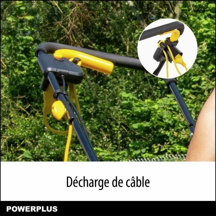 Elektrischer Rasenmäher - POWERPLUS - POWEG62203 - 1000 W - 320 mm Ø - Mit hinterer Sammlung und Auswurf – Image 2