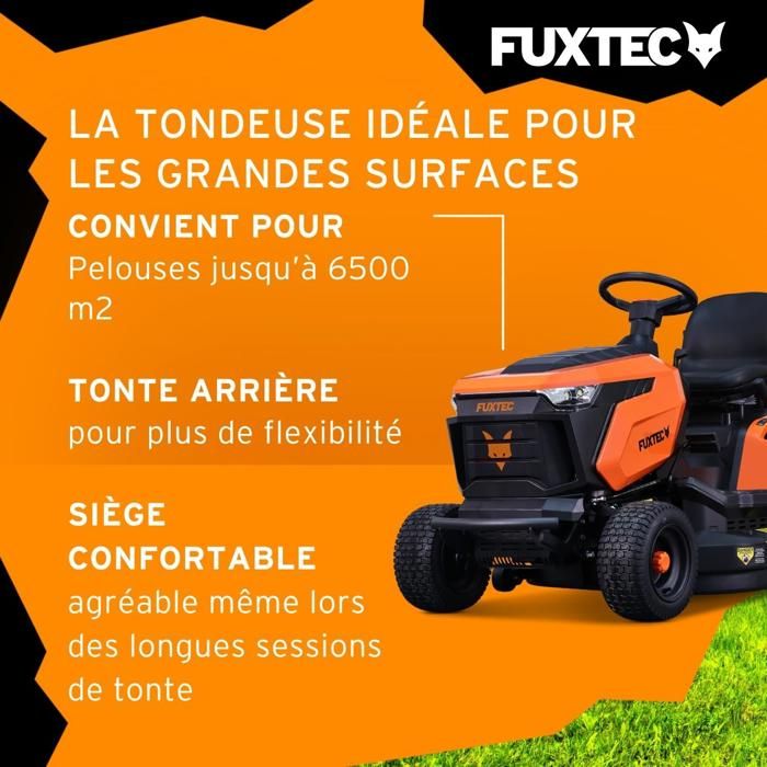 FUXTEC FX-RMT92A Aufsitzrasenmäher – Rasenmähertraktor – 452 cm³ – 9,2 kW – 92,5 cm – Hydrostatisch – Ablage 280 L – 6000 m² – Image 6