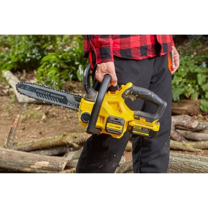 Kabellose elektrische Kettensäge + 4 Ah Akku + Ladegerät - Stanley Fatmax - SFMCCS630M1-QW - 18 V - 30 cm – Image 3