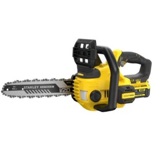 Kabellose elektrische Kettensäge + 4 Ah Akku + Ladegerät – Stanley Fatmax – SFMCCS630M1-QW – 18 V – 30 cm