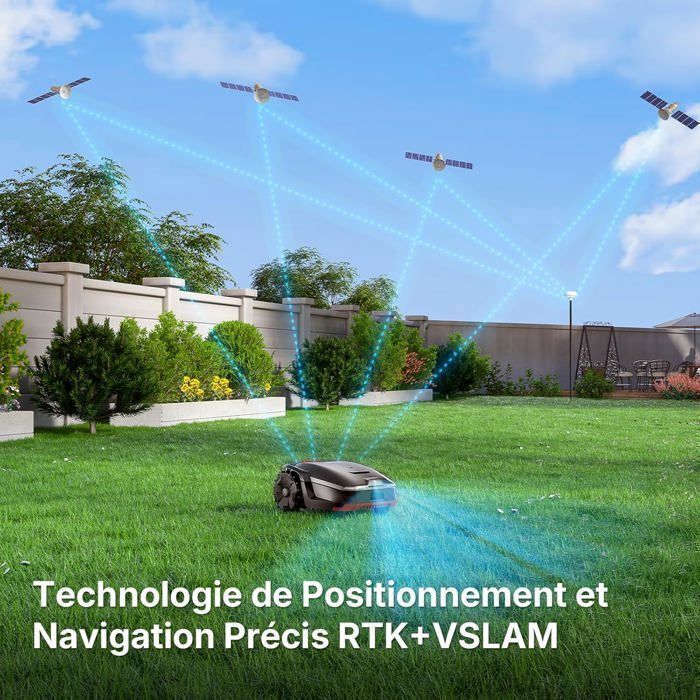 GOALKER H1 Roboter-Rasenmäher RTK+VSLAM Dual TOF, 2000㎡, App-Steuerung, KI-Hindernisvermeidung, präzise Kanten, Neigung 45 % – Image 3