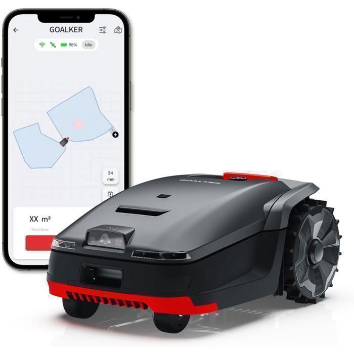 GOALKER H1 Roboter-Rasenmäher RTK+VSLAM Dual TOF, 2000㎡, App-Steuerung, KI-Hindernisvermeidung, präzise Kanten, Neigung 45 %